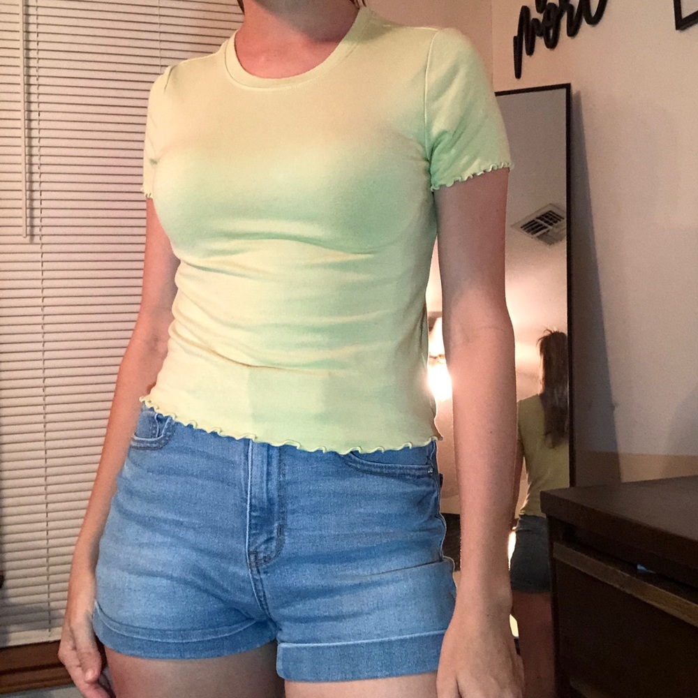 f21 lime green top